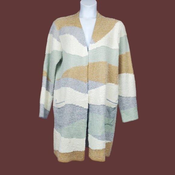 Nine West Womens Multicolor Open Front Knit Cardiga Sweater Size XXL NWT - Picture 1 of 6